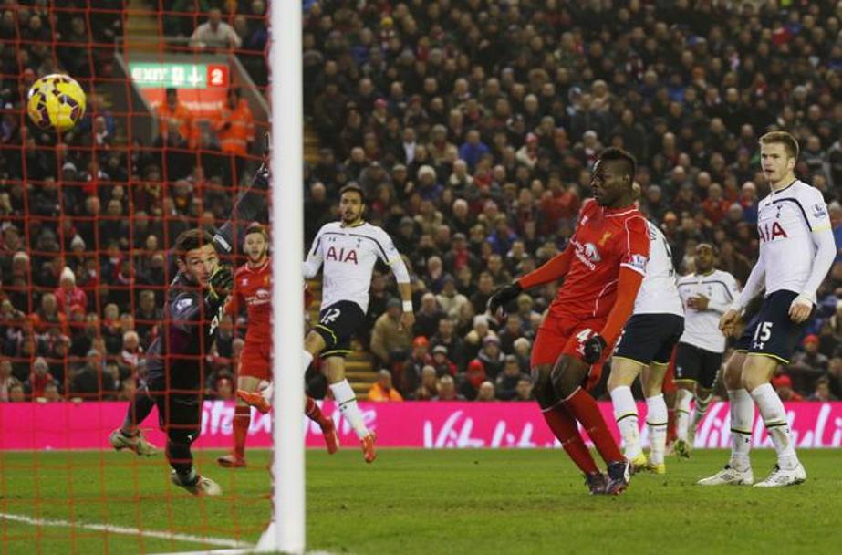 Balotelli finalmente protagonista: con la prima rete in Premier con la maglia del Liverpool, Mario ha deciso la gara contro il Tottenham. Action Images